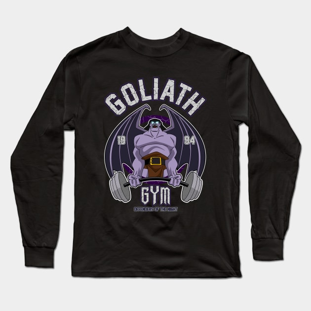 Goliath Gym Long Sleeve T-Shirt by BuckRogers